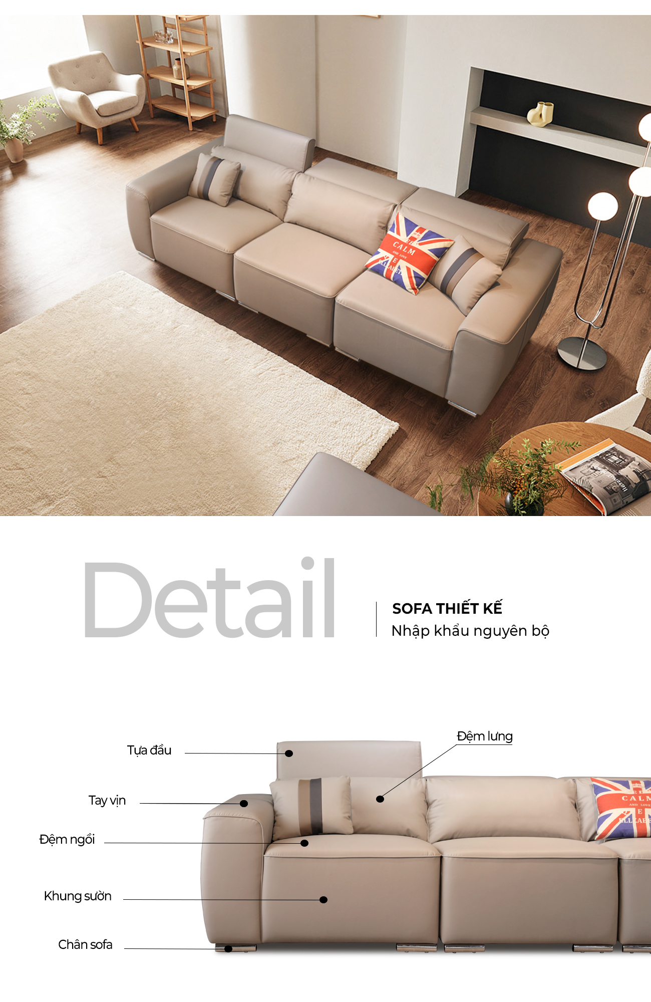 chi tiết ghế sofa